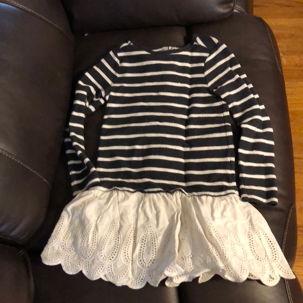 Oshkosh navy and white stripped top
